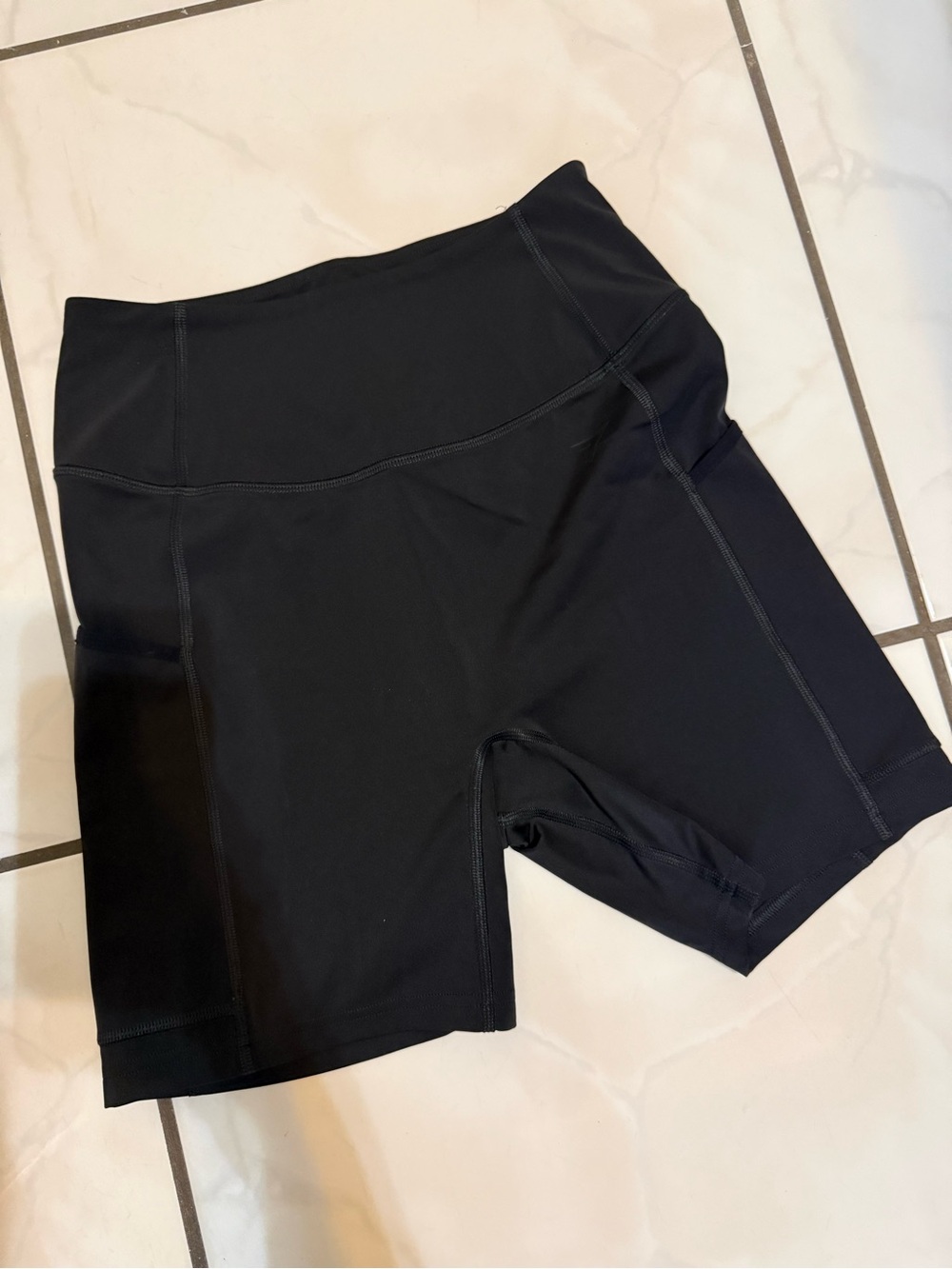 High-Waist Black Women’s Active Bike Shorts